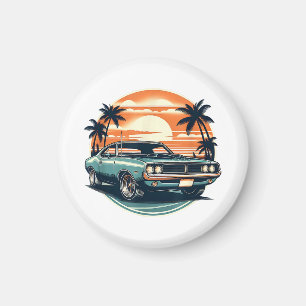 Vintager Stil für Muskelkater Magnet