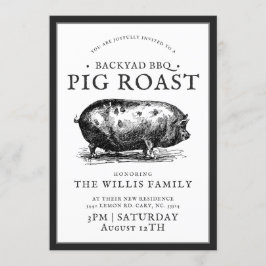 Vintager Stil| GRILLEN Pig Roast Party Einladung