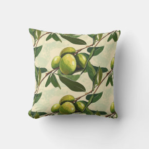 Vintager Stil, grünes Olive Kissen