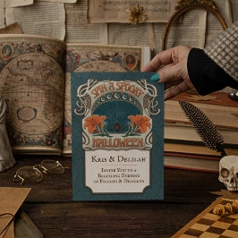 Vintager Stil Halloween Einladung dunkle Weisheit