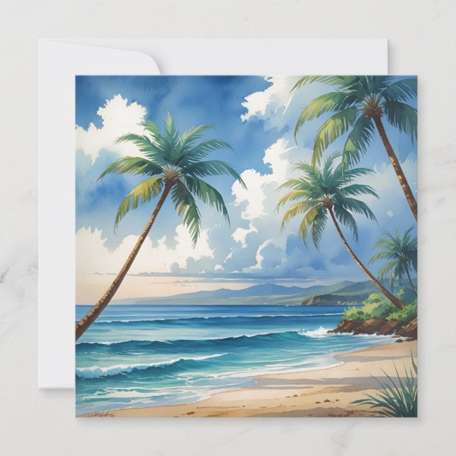 Vintager Stil Hawaii Reise Aloha Von Hawaii Karte (Vorderseite)