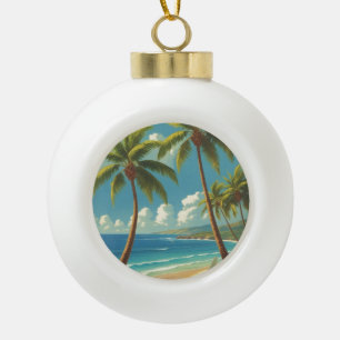 Vintager Stil Hawaii Reise Aloha Von Hawaii Keramik Kugel-Ornament