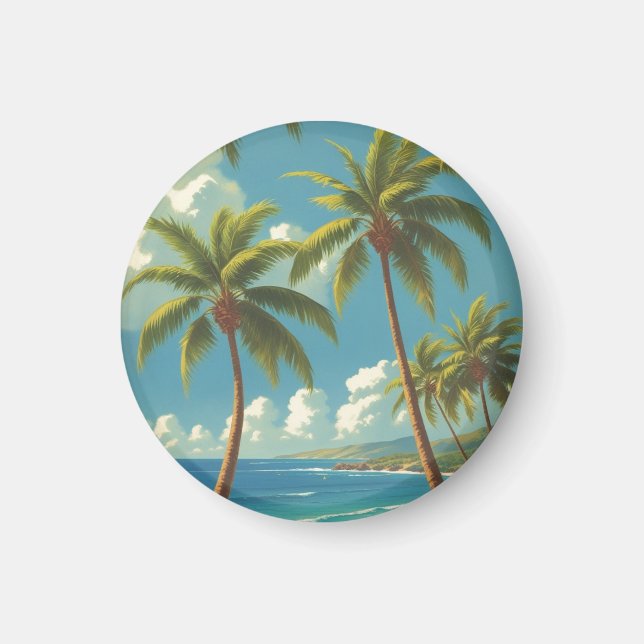 Vintager Stil Hawaii Reise Aloha Von Hawaii Magnet (Vorne)