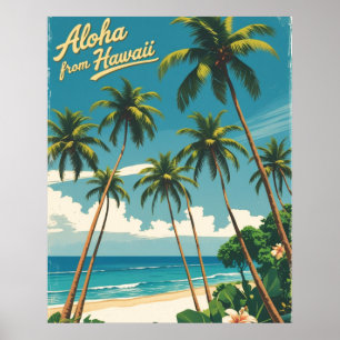 Vintager Stil Hawaii Reise Aloha Von Hawaii Poster