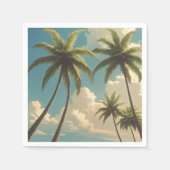 Vintager Stil Hawaii Reise Aloha Von Hawaii Serviette (Vorderseite)