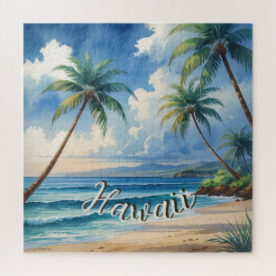 Vintager Stil Hawaii Reiseküste Blue Sea