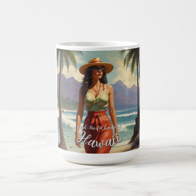 Vintager Stil Hawaiian Travel Honolulu Mittelpazif Kaffeetasse (Mittel)