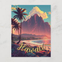 Vintager Stil Hawaiian Travel Honolulu Mittelpazif