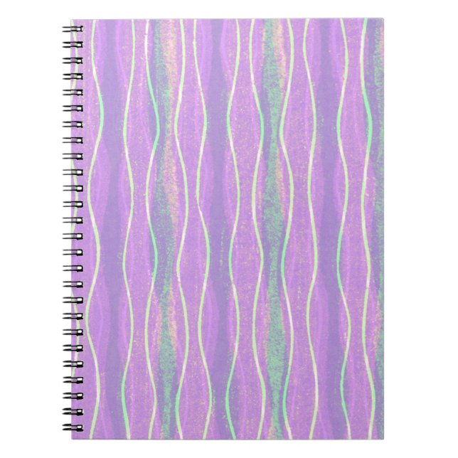Vintager Stil Lila Stripe SpiralNotebook Notizblock (Vorderseite)