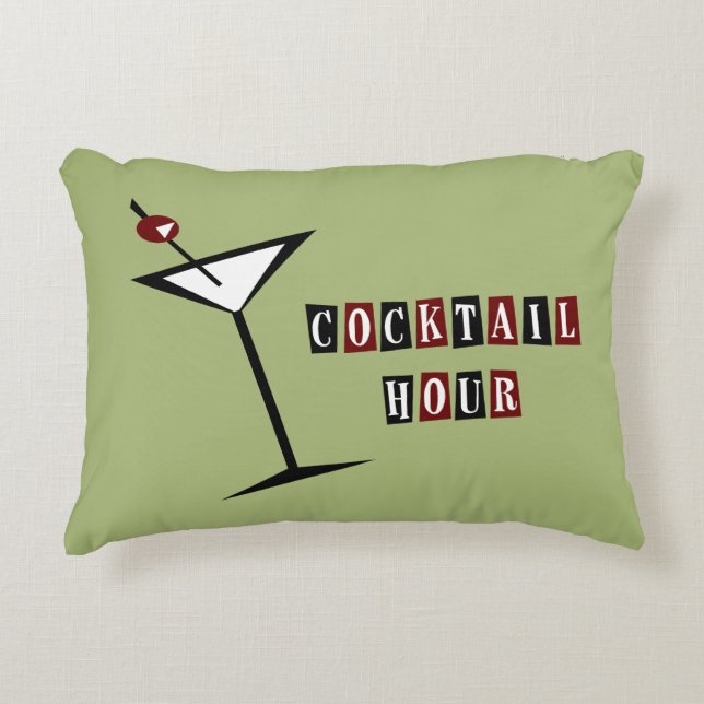 {Vintager Stil} Martini Zierkissen (Vorderseite)