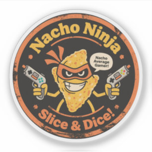 Vintager Stil Nacho Chip mit Light Guns Gamer Aufkleber