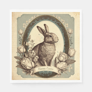 Vintager Stil Osterfrühlingshütte Serviette