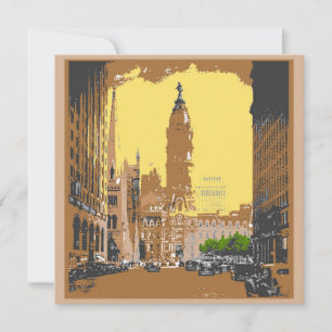 Vintager Stil Philadelphia Rathaus