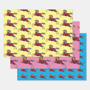 Vintager Stil Reiter Art Wrapping Craft Papier