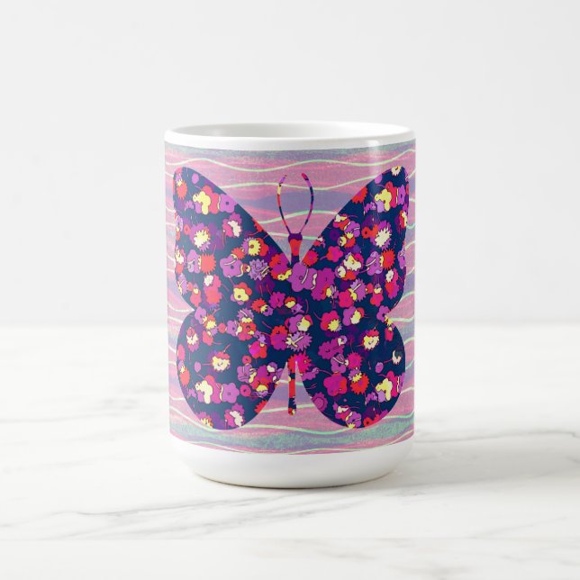Vintager Stil Schmetterling-Tasse Kaffee-Cup Kaffeetasse (Mittel)