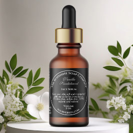 Vintager Stil Schwarzer Tropfer Flaschenetikett Adressaufkleber