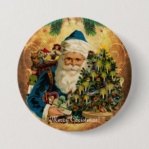 Vintager Stil St. Nikolaus (Weihnachtsmann) Weihna Button