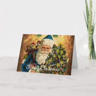 Vintager Stil St. Nikolaus (Weihnachtsmann) Weihna Feiertagskarte