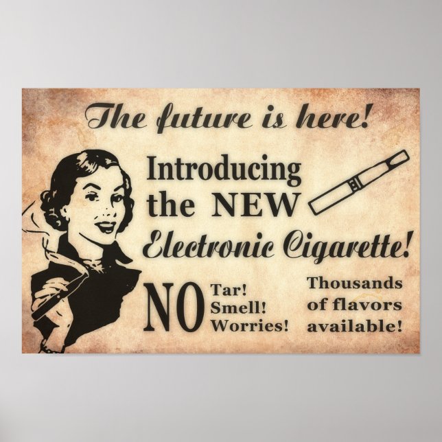 Vintager Stil Vaping Poster (Vorne)