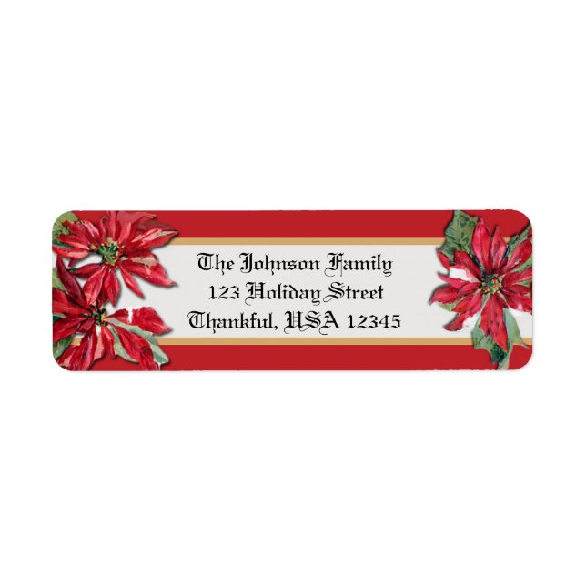 Vintager Stil Weihnachten Poinsettias (Vorne)