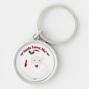 Vintager Stil Weihnachtsmann Lieben! Schlüsselanhänger