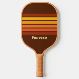 Vintager Stil zwischen Strichen und Name Pickleball Schläger
