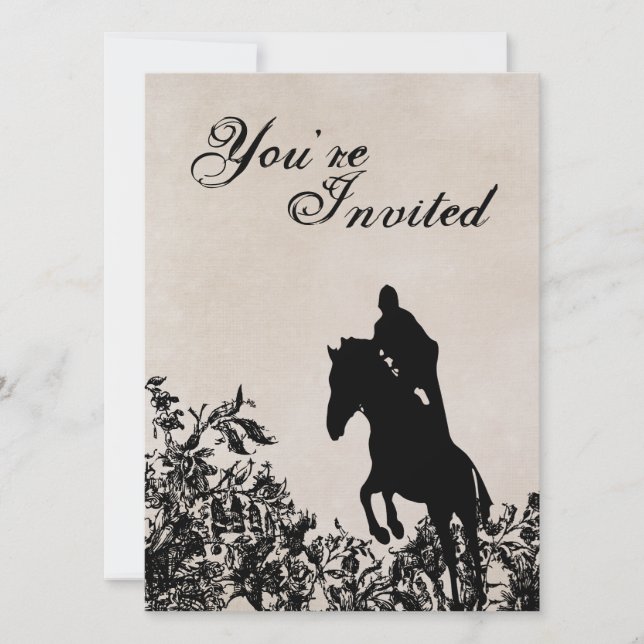 Vintager Stilpferd zum Geburtstag einladen Einladung (Vorderseite)
