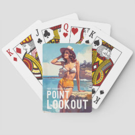 Vintager Stilpunkt Aussichtsreise Spielkarten