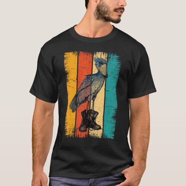 Vintager Storchenvogel bei der Arbeit T-Shirt (Vorderseite)