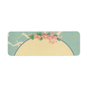 Vintager Stork Carry Baby Boy in Blue Blanket