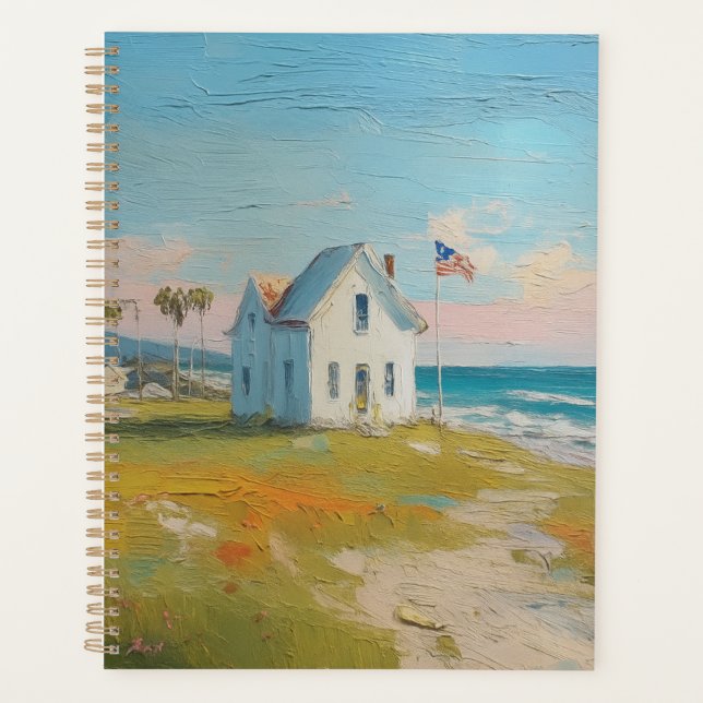 Vintager Strand 4. Juli Amerikanische Unabhängigke Planer (Vorderseite)