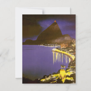 Vintager Strand am Abend in Rio de Janeiro, Brasil