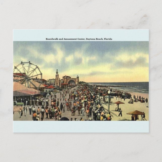 Vintager Strand Florida Postcard Postkarte (Vorderseite)