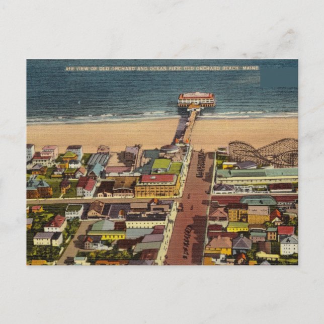 Vintager Strand in Alt-Orchard, Maine Postkarte (Vorderseite)