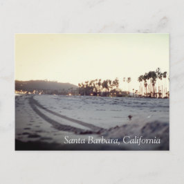Vintager Strand Santa Barbara Postkarte