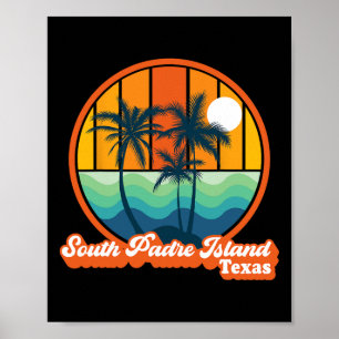 Vintager Strand South Padre Island Texas Summer 90 Poster