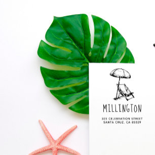 Vintager Strand-Stuhl u. Permastempel