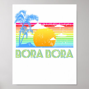 Vintager Strand von Bora Bora Poster