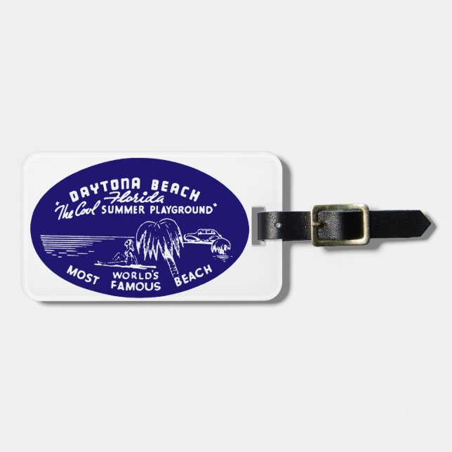 Vintager Strand von Daytona Gepäckanhänger (Vorderseite horizontal)