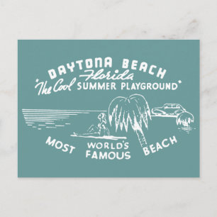 Vintager Strand von Daytona Postkarte