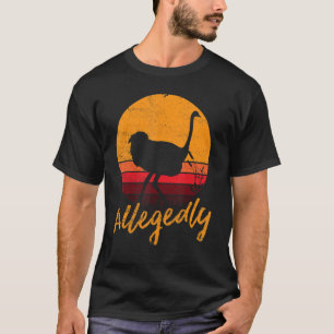 Vintager Straußenfick Retro Flighless Bir T-Shirt