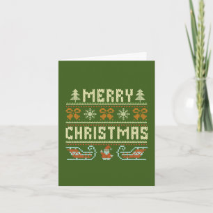 Vintager Strick Stil Frohe Weihnachtskarte Karte