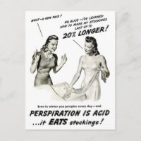 Vintager Strumpf Pantyschläuche Werbung Postkarte
