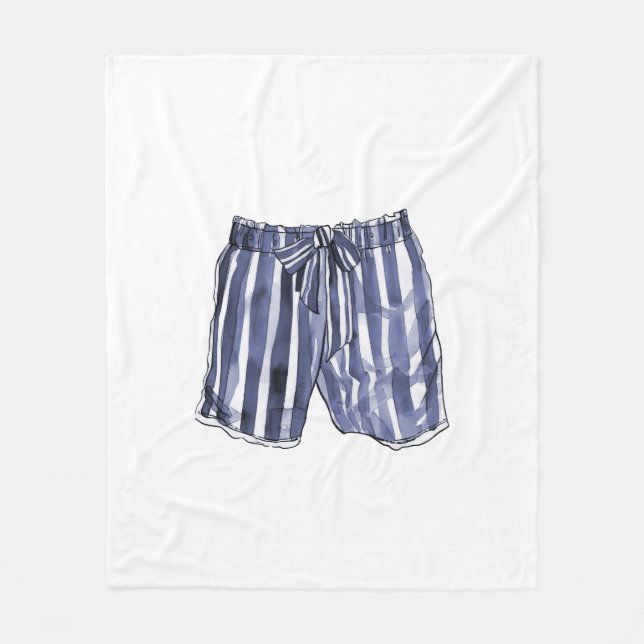 Vintager Swimsuit Stripter Swim Trunken Blanket Fleecedecke (Vorderseite)