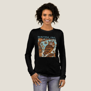 Vintager T - Shirt Owl und Batik Forest