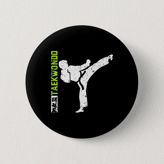 Vintager Taekwondo Button (Vorderseite)