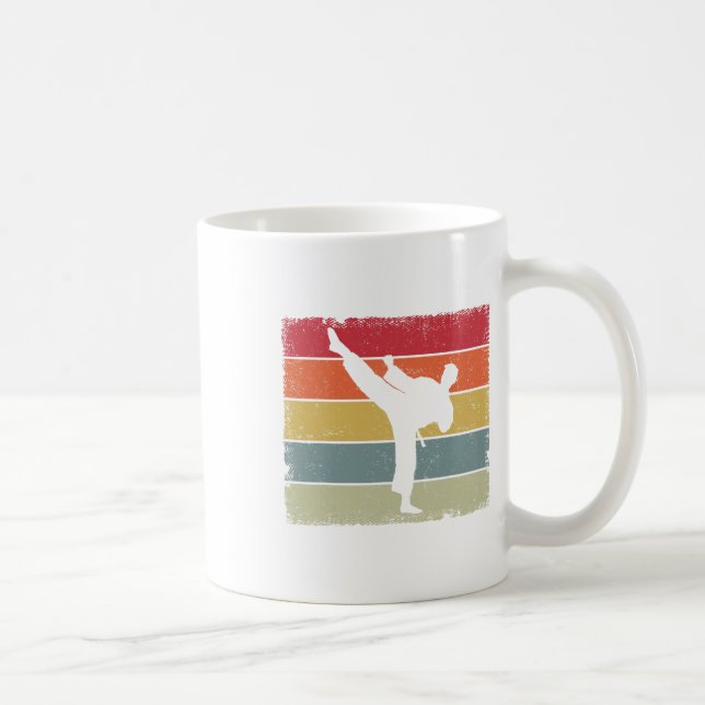 Vintager Taekwondo Karate Kaffeetasse (Rechts)