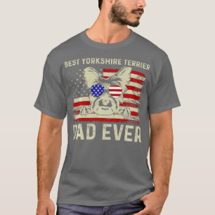 Vintager Tag der besten Yorkie-Vater je Vatertag f T-Shirt