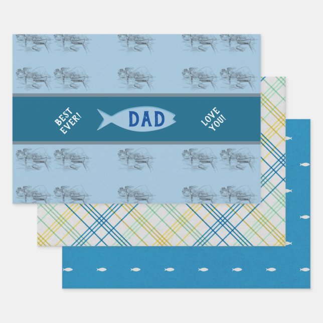 Vintager Tag der Fischerboote Geschenkpapier Set (Set)