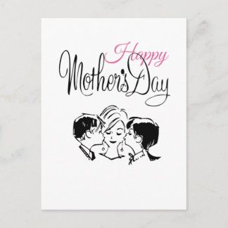 Vintager Tag der glücklichen Mutter! Postkarte